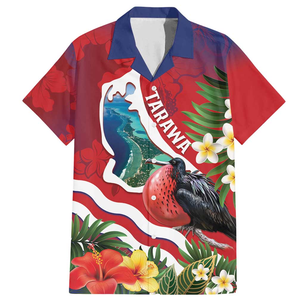 Personalised Kiribati Tarawa Atoll Family Matching Puletasi and Hawaiian Shirt Frigate Bird With Map Tropical Style