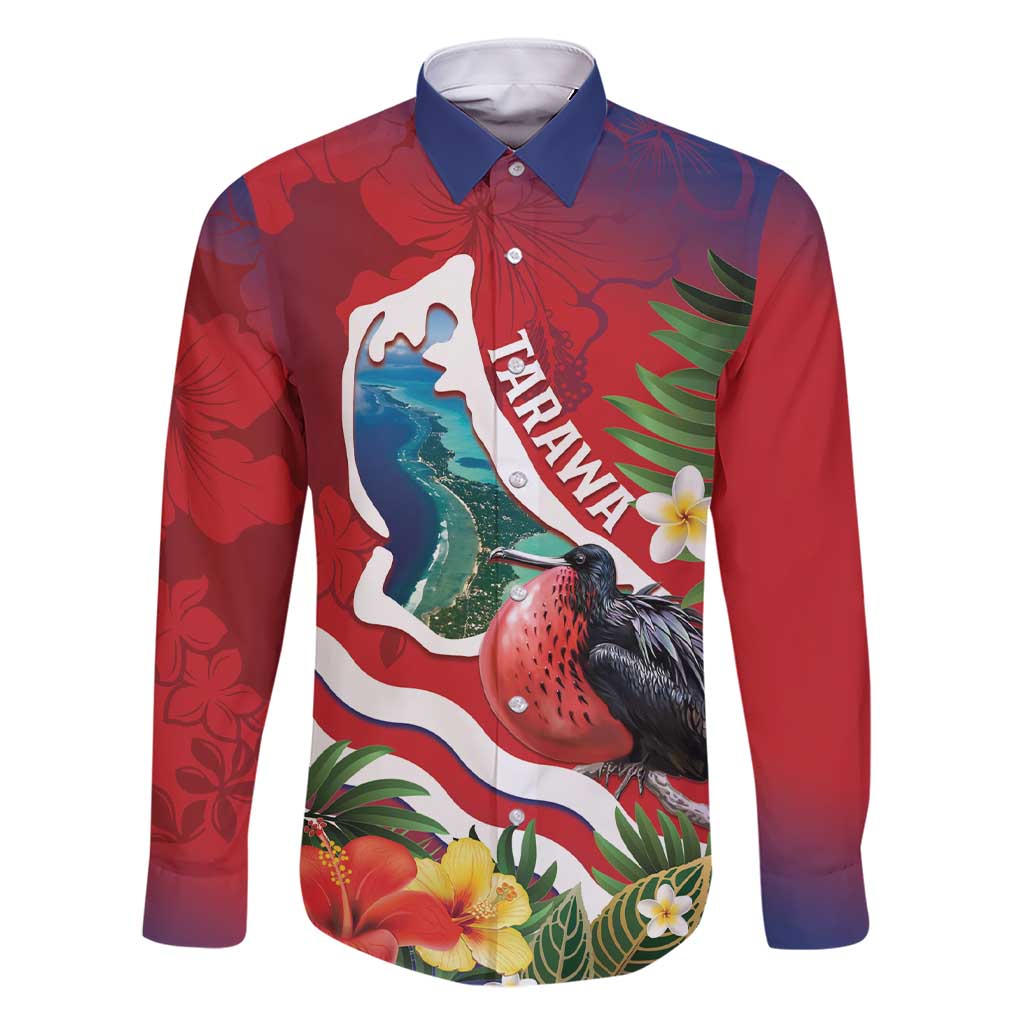 Personalised Kiribati Tarawa Atoll Family Matching Short Sleeve Bodycon Dress and Hawaiian Shirt Frigate Bird With Map Tropical Style