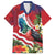 Personalised Kiribati Tarawa Atoll Hawaiian Shirt Frigate Bird With Map Tropical Style