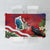 Personalised Kiribati Tarawa Atoll Tablecloth Frigate Bird With Map Tropical Style