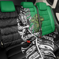 New Zealand and Ireland Rugby Custom Back Car Seat Cover Maori Tiki Fern Irish Celtic Cross - Polynesian Pride