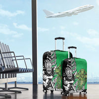 New Zealand and Ireland Rugby Custom Luggage Cover Maori Tiki Fern Irish Celtic Cross - Polynesian Pride
