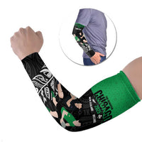 New Zealand and Ireland Rugby Custom Arm Sleeves Chicago 2025 Go All Black Shamrocks - Polynesian Pride