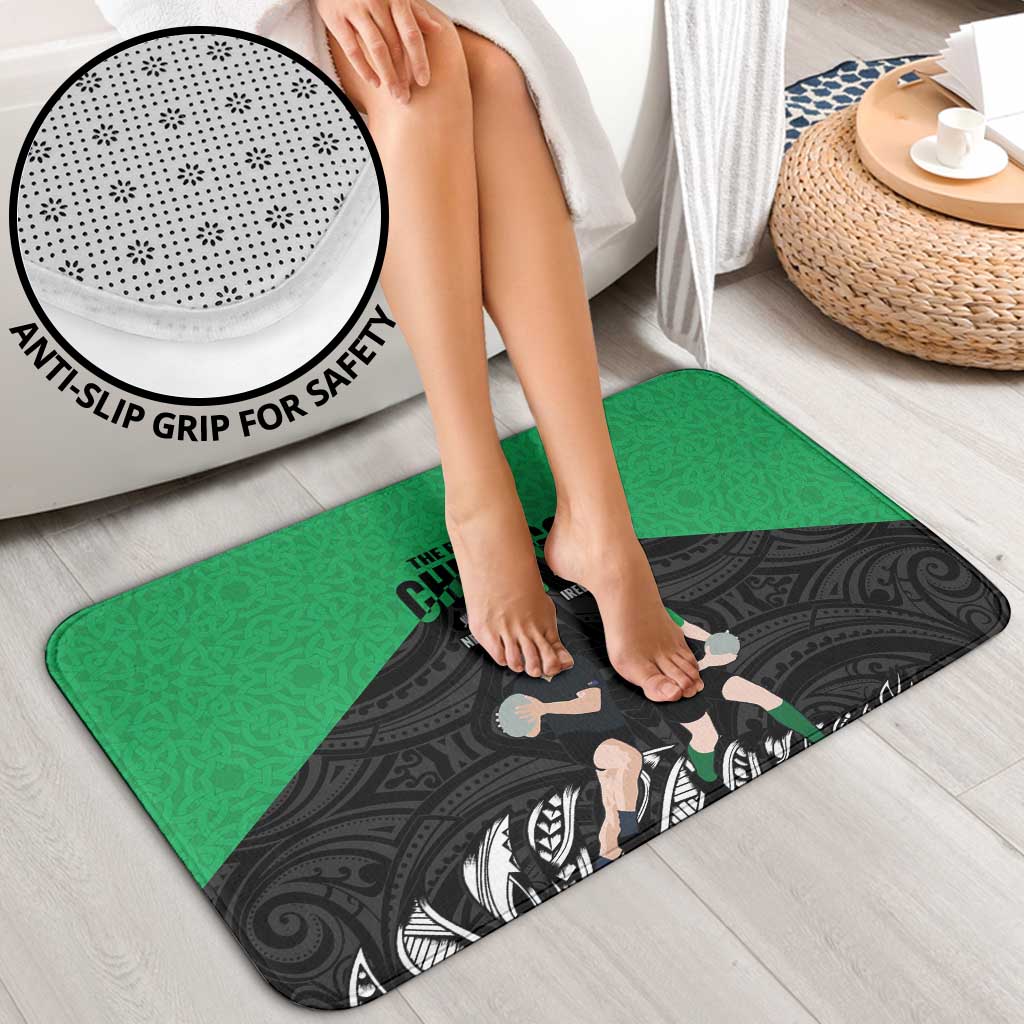 New Zealand and Ireland Rugby Bathroom Set Chicago 2025 Go All Black Shamrocks - Polynesian Pride