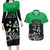 New Zealand and Ireland Rugby Custom Couples Matching Long Sleeve Bodycon Dress and Hawaiian Shirt Chicago 2025 Go All Black Shamrocks - Polynesian Pride