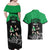 New Zealand and Ireland Rugby Custom Couples Matching Off Shoulder Maxi Dress and Hawaiian Shirt Chicago 2025 Go All Black Shamrocks - Polynesian Pride