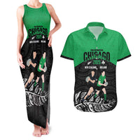 New Zealand and Ireland Rugby Custom Couples Matching Tank Maxi Dress and Hawaiian Shirt Chicago 2025 Go All Black Shamrocks - Polynesian Pride