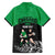 New Zealand and Ireland Rugby Custom Family Matching Off The Shoulder Long Sleeve Dress and Hawaiian Shirt Chicago 2025 Go All Black Shamrocks - Polynesian Pride