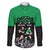 New Zealand and Ireland Rugby Custom Family Matching Off Shoulder Short Dress and Hawaiian Shirt Chicago 2025 Go All Black Shamrocks - Polynesian Pride