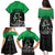 New Zealand and Ireland Rugby Custom Family Matching Puletasi and Hawaiian Shirt Chicago 2025 Go All Black Shamrocks - Polynesian Pride