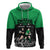 New Zealand and Ireland Rugby Custom Hoodie Chicago 2025 Go All Black Shamrocks - Polynesian Pride