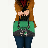 New Zealand and Ireland Rugby Leather Bag Chicago 2025 Go All Black Shamrocks - Polynesian Pride