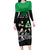 New Zealand and Ireland Rugby Custom Long Sleeve Bodycon Dress Chicago 2025 Go All Black Shamrocks - Polynesian Pride