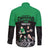 New Zealand and Ireland Rugby Custom Long Sleeve Button Shirt Chicago 2025 Go All Black Shamrocks - Polynesian Pride