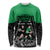 New Zealand and Ireland Rugby Custom Long Sleeve Shirt Chicago 2025 Go All Black Shamrocks - Polynesian Pride