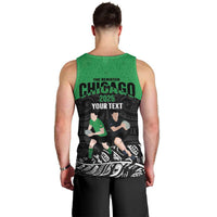 New Zealand and Ireland Rugby Custom Men Tank Top Chicago 2025 Go All Black Shamrocks - Polynesian Pride