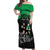 New Zealand and Ireland Rugby Custom Off Shoulder Maxi Dress Chicago 2025 Go All Black Shamrocks - Polynesian Pride