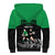New Zealand and Ireland Rugby Custom Sherpa Hoodie Chicago 2025 Go All Black Shamrocks - Polynesian Pride