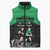 New Zealand and Ireland Rugby Custom Sleeveless Puffer Jacket Chicago 2025 Go All Black Shamrocks - Polynesian Pride