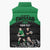 New Zealand and Ireland Rugby Custom Sleeveless Puffer Jacket Chicago 2025 Go All Black Shamrocks - Polynesian Pride