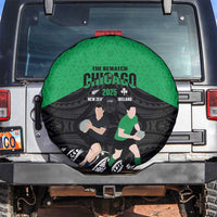 New Zealand and Ireland Rugby Spare Tire Cover Chicago 2025 Go All Black Shamrocks - Polynesian Pride