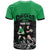New Zealand and Ireland Rugby Custom T Shirt Chicago 2025 Go All Black Shamrocks - Polynesian Pride