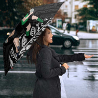 New Zealand and Ireland Rugby Umbrella Chicago 2025 Go All Black Shamrocks - Polynesian Pride