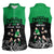 New Zealand and Ireland Rugby Custom Women Sleeveless Polo Shirt Chicago 2025 Go All Black Shamrocks - Polynesian Pride
