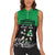 New Zealand and Ireland Rugby Custom Women Sleeveless Polo Shirt Chicago 2025 Go All Black Shamrocks - Polynesian Pride