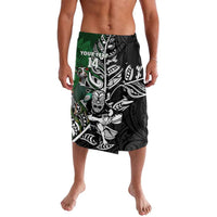 New Zealand and South Africa Rugby Custom Lavalava Maori Tiki Fern Springboks Kente Pattern - Polynesian Pride