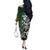 New Zealand and South Africa Rugby Custom Off The Shoulder Long Sleeve Dress Maori Tiki Fern Springboks Kente Pattern - Polynesian Pride