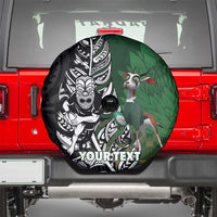New Zealand and South Africa Rugby Custom Spare Tire Cover Maori Tiki Fern Springboks Kente Pattern - Polynesian Pride