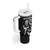 New Zealand and South Africa Rugby Tumbler With Handle Maori Tiki Fern Springboks Kente Pattern - Polynesian Pride