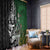 New Zealand and South Africa Rugby Custom Window Curtain Maori Tiki Fern Springboks Kente Pattern - Polynesian Pride