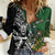 New Zealand and South Africa Rugby Custom Women Casual Shirt Maori Tiki Fern Springboks Kente Pattern - Polynesian Pride