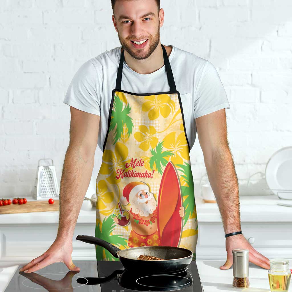 Aloha Hawaii Christmas Apron Mele Kalikimaka Funny Santa Palaka Quilt Motifs - Polynesian Pride