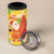 Aloha Hawaii Christmas 4 in 1 Can Cooler Tumbler Mele Kalikimaka Funny Santa Palaka Quilt Motifs - Polynesian Pride