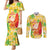 Aloha Hawaii Christmas Couples Matching Mermaid Dress and Long Sleeve Button Shirt Mele Kalikimaka Funny Santa Palaka Quilt Motifs - Polynesian Pride