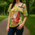 Aloha Hawaii Christmas Cross Shoulder Shirt Mele Kalikimaka Funny Santa Palaka Quilt Motifs - Polynesian Pride
