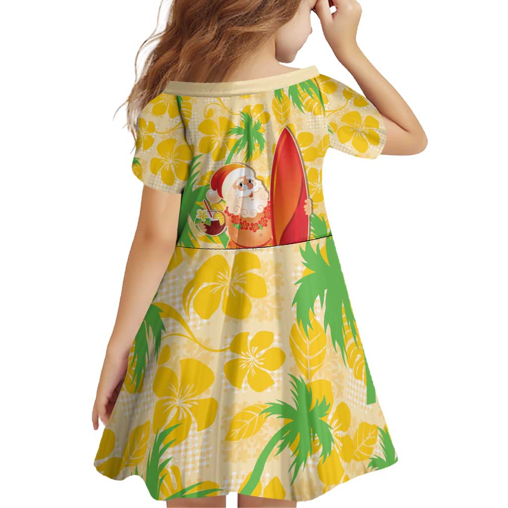 Aloha Hawaii Christmas Family Matching Off Shoulder Short Dress and Hawaiian Shirt Mele Kalikimaka Funny Santa Palaka Quilt Motifs - Polynesian Pride