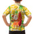 Aloha Hawaii Christmas Family Matching Short Sleeve Bodycon Dress and Hawaiian Shirt Mele Kalikimaka Funny Santa Palaka Quilt Motifs - Polynesian Pride
