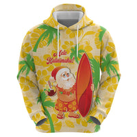 Aloha Hawaii Christmas Hoodie Mele Kalikimaka Funny Santa Palaka Quilt Motifs - Polynesian Pride