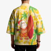 Aloha Hawaii Christmas Kimono Mele Kalikimaka Funny Santa Palaka Quilt Motifs - Polynesian Pride