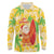Aloha Hawaii Christmas Long Sleeve Polo Shirt Mele Kalikimaka Funny Santa Palaka Quilt Motifs - Polynesian Pride