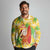 Aloha Hawaii Christmas Long Sleeve Polo Shirt Mele Kalikimaka Funny Santa Palaka Quilt Motifs - Polynesian Pride