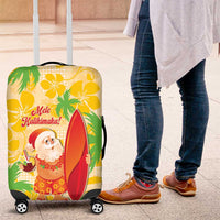 Aloha Hawaii Christmas Luggage Cover Mele Kalikimaka Funny Santa Palaka Quilt Motifs - Polynesian Pride