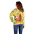 Aloha Hawaii Christmas Off Shoulder Sweater Mele Kalikimaka Funny Santa Palaka Quilt Motifs - Polynesian Pride