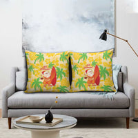 Aloha Hawaii Christmas Pillow Cover Mele Kalikimaka Funny Santa Palaka Quilt Motifs - Polynesian Pride