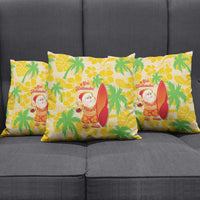 Aloha Hawaii Christmas Pillow Cover Mele Kalikimaka Funny Santa Palaka Quilt Motifs - Polynesian Pride