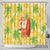 Aloha Hawaii Christmas Shower Curtain Mele Kalikimaka Funny Santa Palaka Quilt Motifs - Polynesian Pride